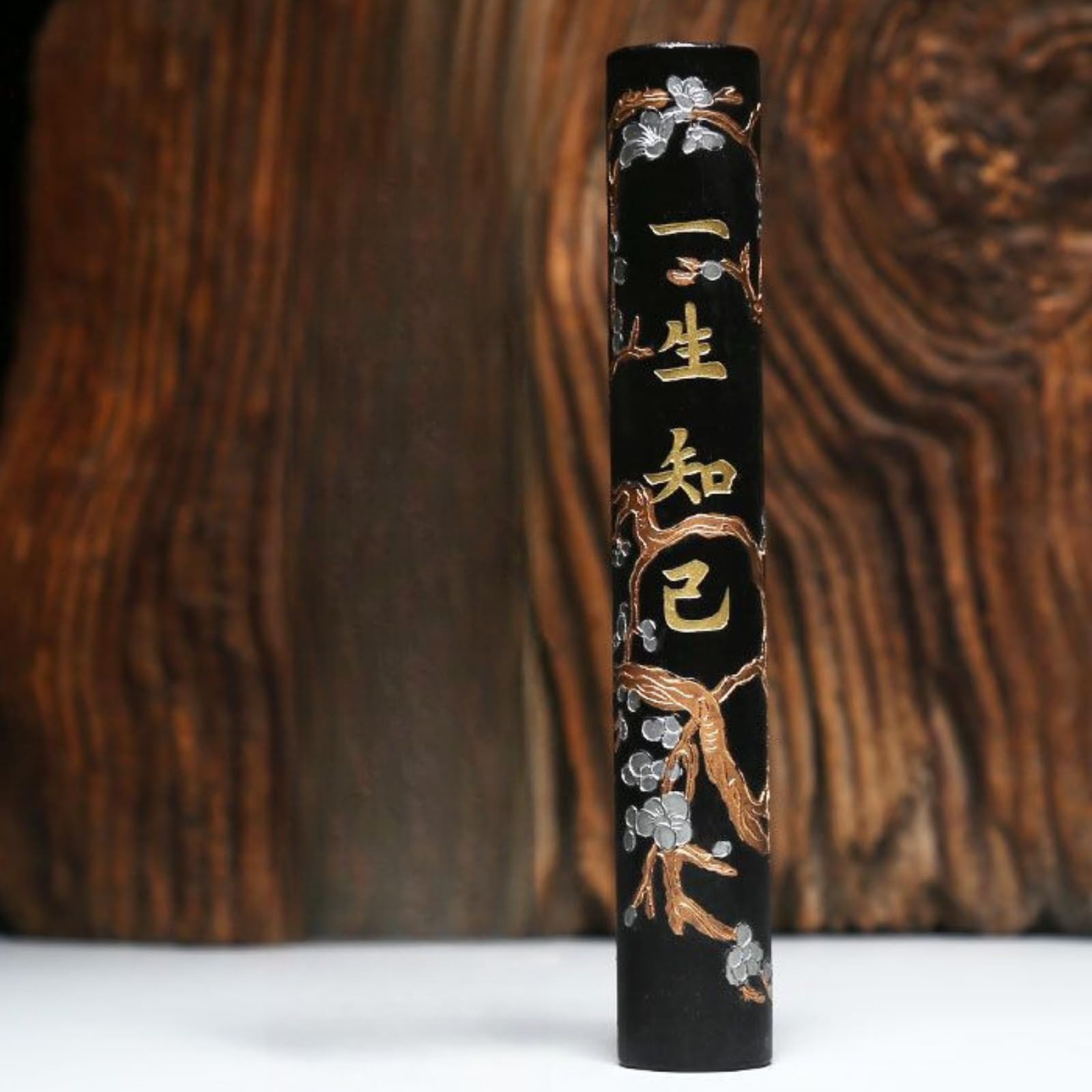 Bâton d'encre de calligraphie fait à la main, 12,8 cm, pour peinture à l'huile, fumée