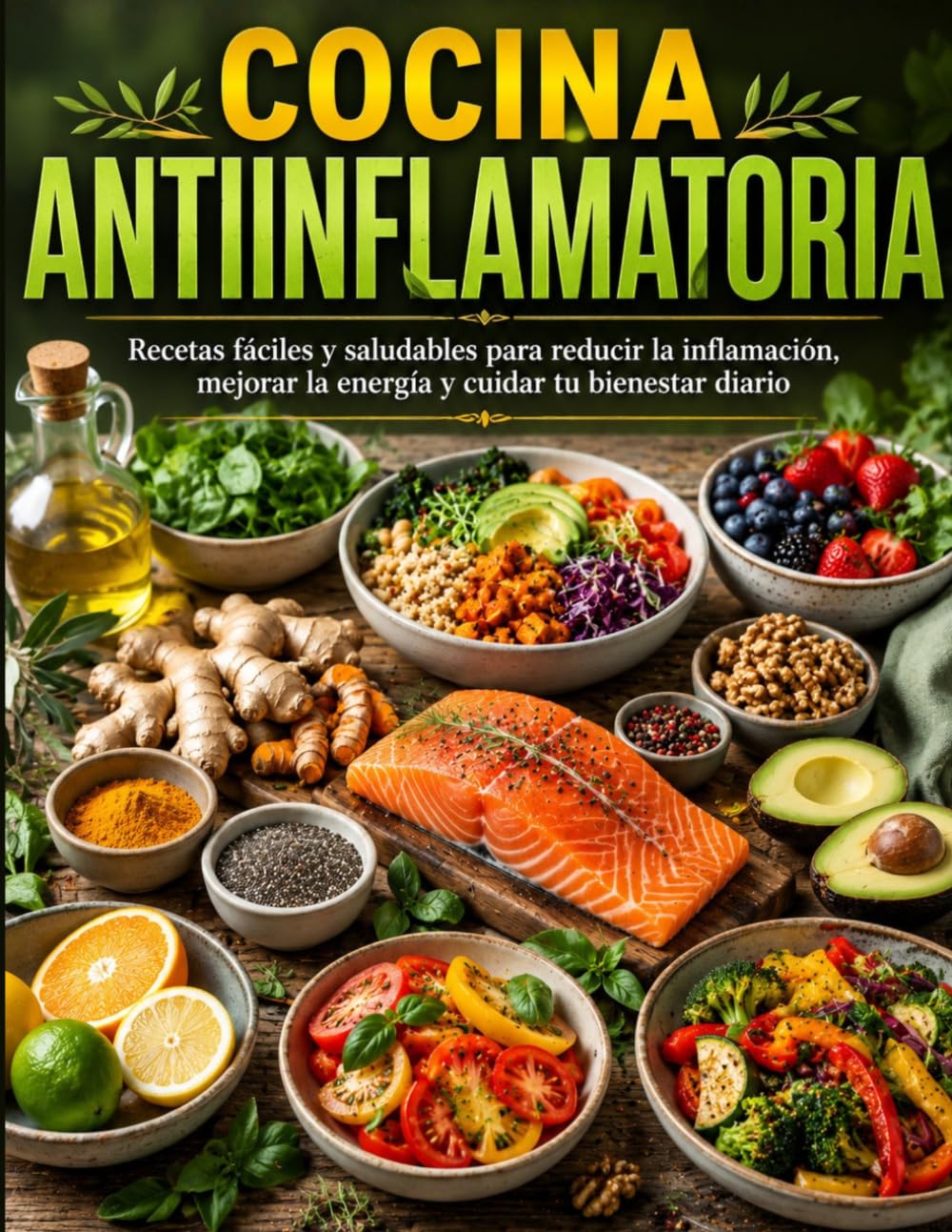Cocina Antiinflamatoria: Recetas Fáciles y Saludables para Reducir la Inflamación, Mejorar la Energía y Cuidar tu Bienestar Diario