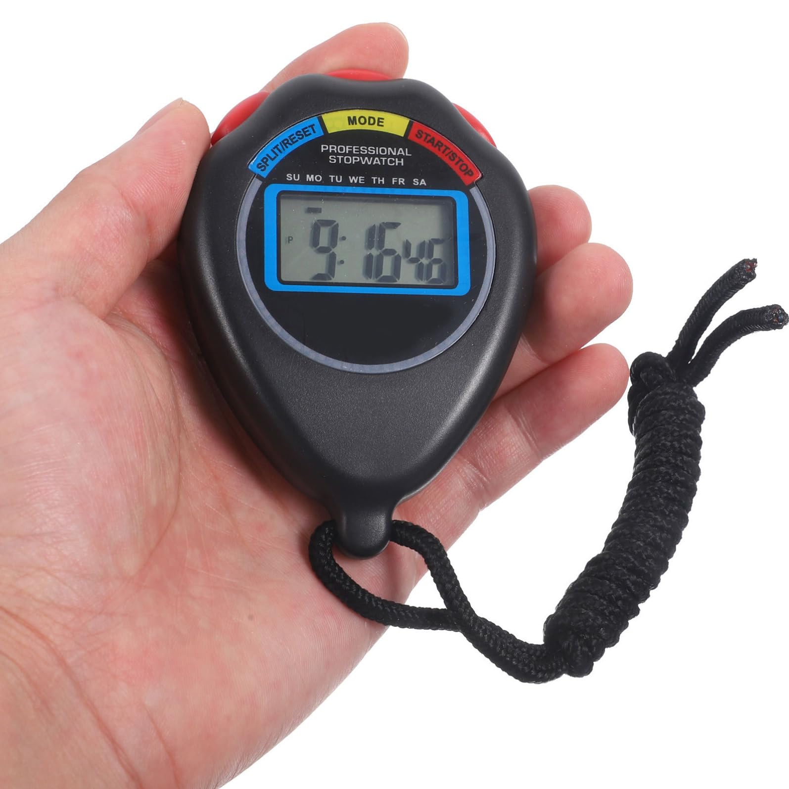 Kisangel Cronometro Sportivo Professionale Timer Elettronico con Display per Allenamento E Fitness Corsa E Esami