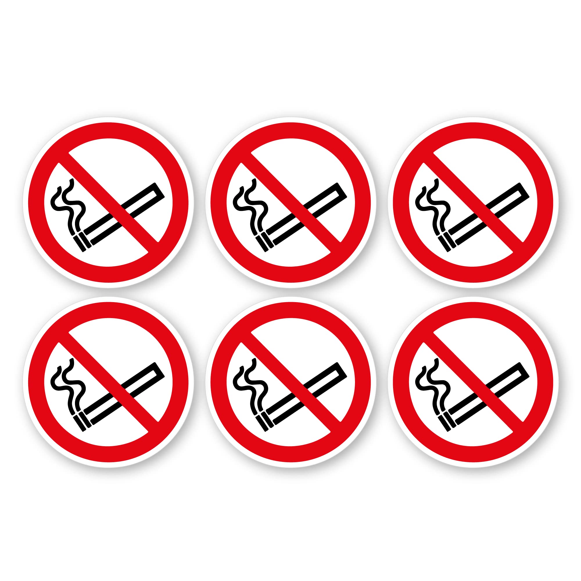 Pack of 480 Clear No Smoking Symbols, Prohibition Safety Signs, 62mm Waterproof Indoor/Outdoor Stickers
