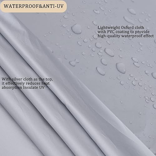 Miniatura 6 de DURCOVER Cubierta para tractor de césped, tela Oxford resistente al agua, fundas para cortacésped para plataformas de hasta 54 pulgadas, funda