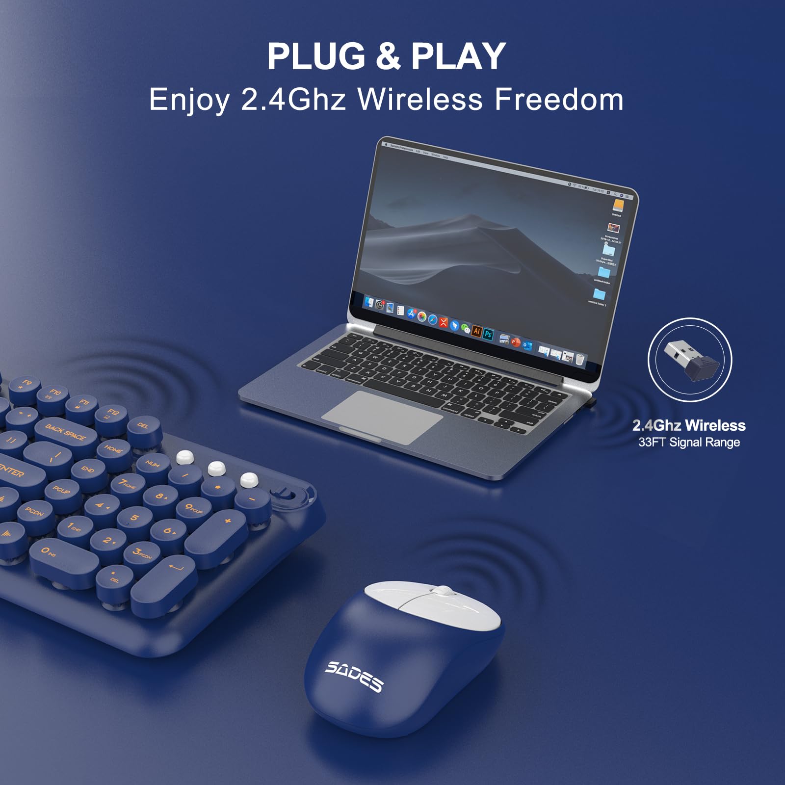 Tastiera e Mouse Wireless, Tastiera retrò da 2,4 GHz