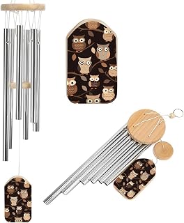 BVKWNTSA Delantal impermeable de media longitud con estampado de búhos de dibujos animados, color marrón, con 3 bolsillos en la cintura, adecuado para cocina, Lindos búhos de dibujos animados marrones