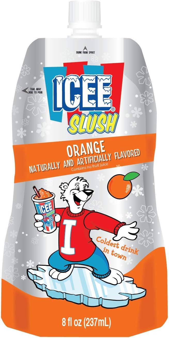 Icee Slush 8 fl oz Pouches, Orange, 12 Count…
