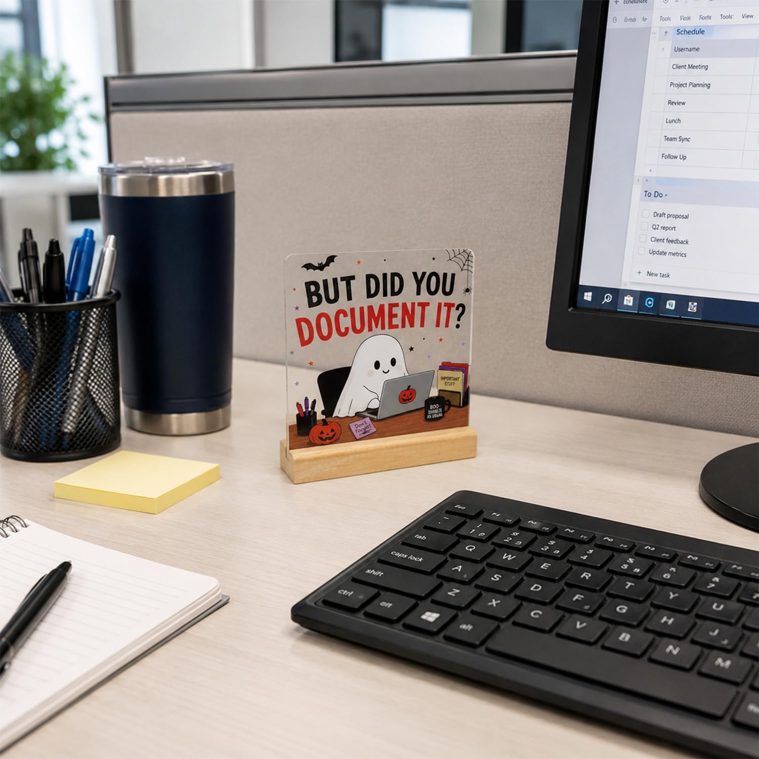Halloween Table Decorations for Office, Funny Coworker Gift for Workspaces