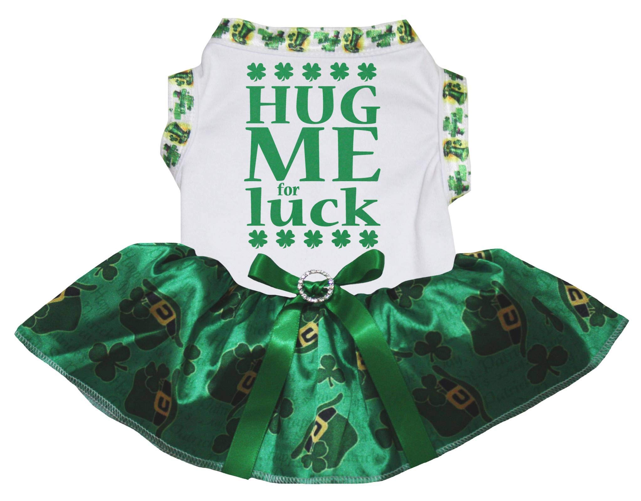 Robe pour chien XS blanc vert vêtement d'été pour petit animal de compagnie