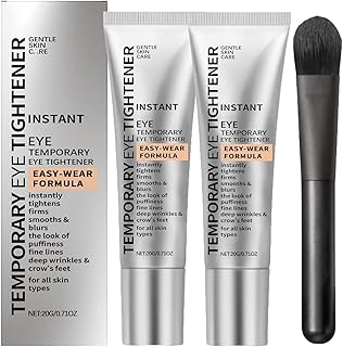 Eye Cream Instant Eye Tightener with brush Instant Face Tightener for All Skin Types 0.71 Fl Oz (2PCS, 0.71 Fl Oz)