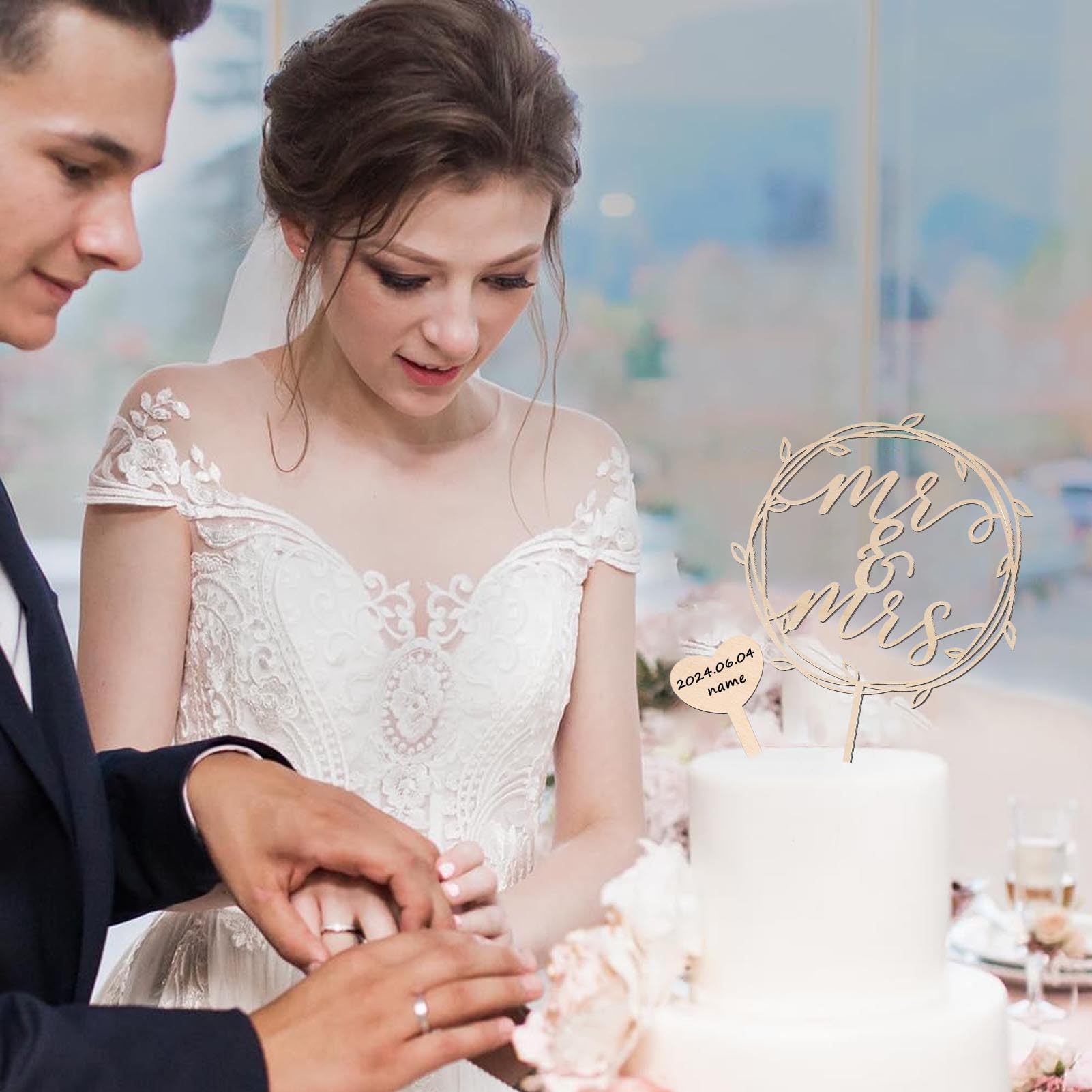 Teaaha Mr en Mrs Taarttopper, gouden glitter bruidstaart toppers liefde Mr Mrs Cake Pick Decoraties Bruid en Bruidegom Taart Topper voor Bruids Douche Bruiloft Cupcake Decoratie Party
