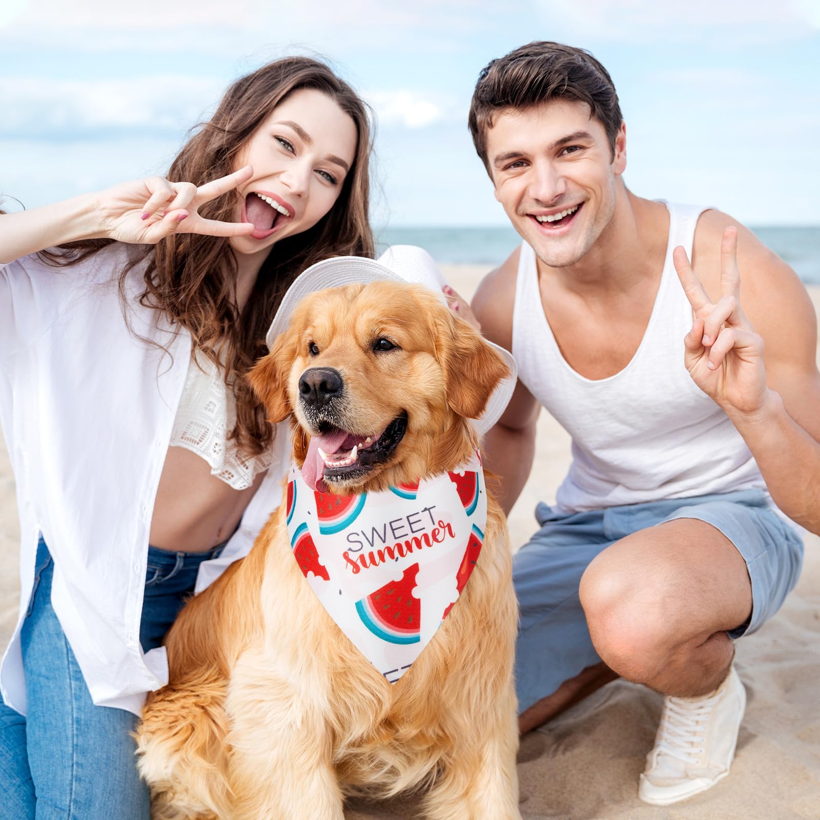 Shyyween Hundehalstücher mit Früchten, für den Sommer, Hawaii, weich, verstellbar, Dreieckstuch für kleine, mittelgroße und große Haustiere, 100 Stück