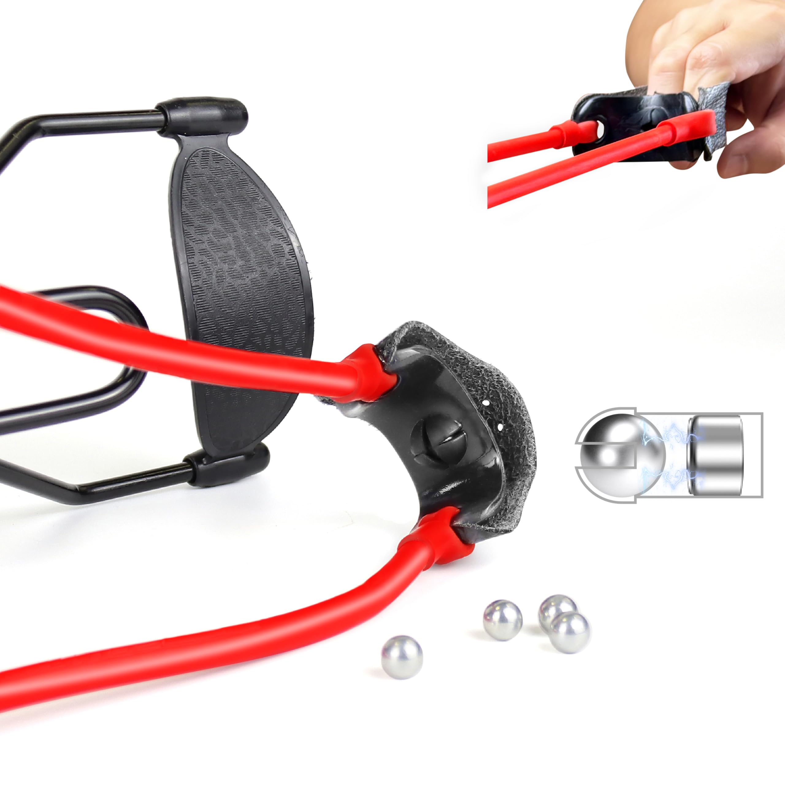【POLIQUANT】THE M.A.R.S. SLINGSHOT / Amazon.com : WILDGEEK Slingshot Bands Leather Magnetic Bullet