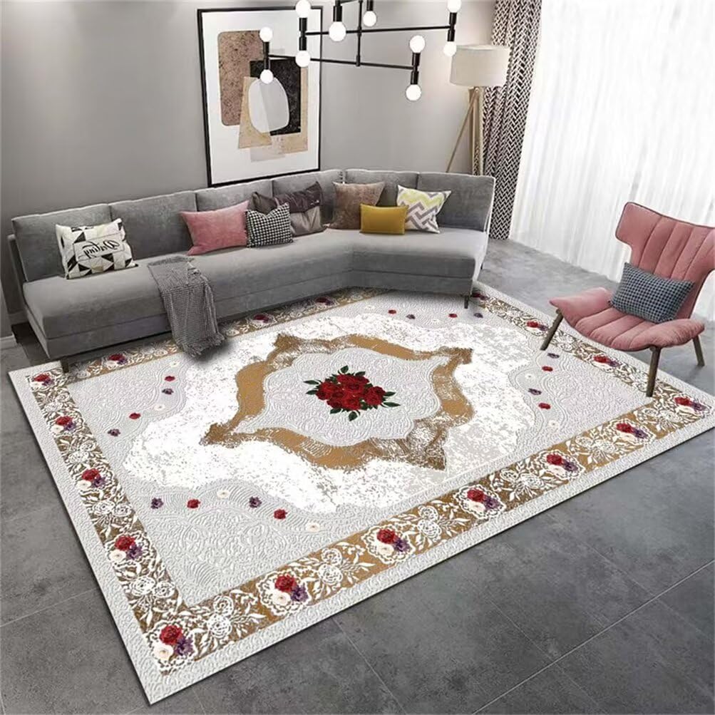 Moquette pas cher durable tapis de canapé 180x250cm à motif floral