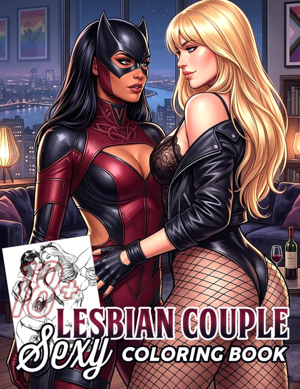 Sexy Lesbian Couple Coloring Book: Discover Sultry Women Couples Coloring Pages with Sensual, Beautiful and Erotic Illustrations for Adults, Men Relaxation