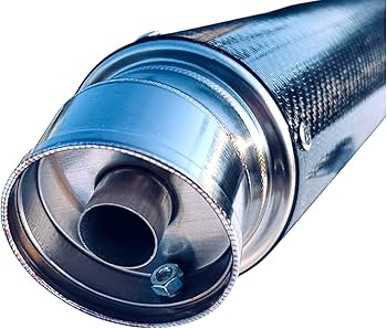 Amazon | 汎用! 60.5MMカーボン CARBON サイレンサー マフラー (550MM