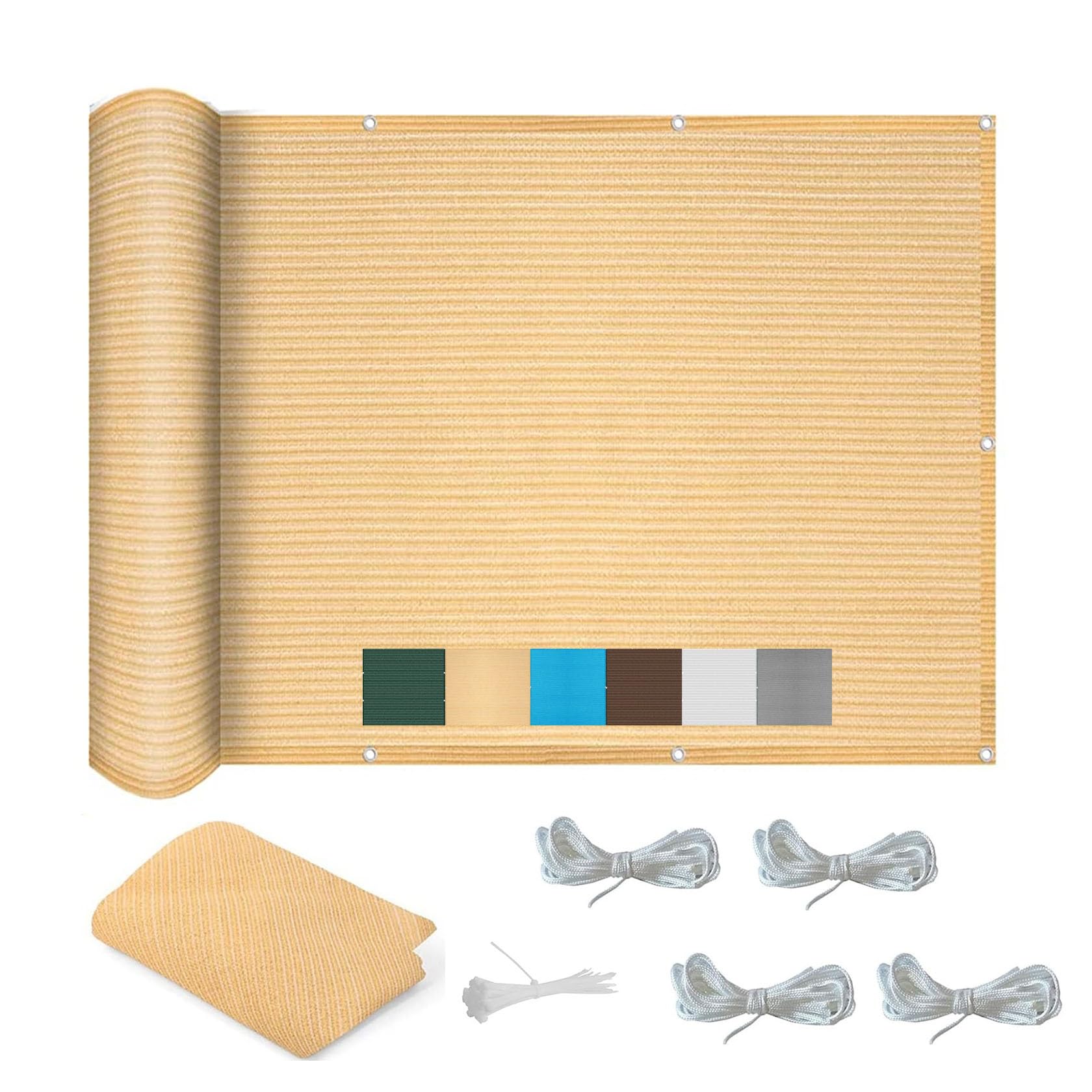 Voile d'ombrage rectangulaire 2.2x3.2 protection solaire auvent tissu HDPE
