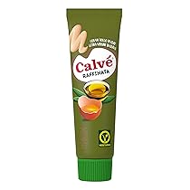 Calvé Maionese Raffinata Extra Vergine, Formato 150 ml, Maionese con Aggiunta di Olio Extravergine d’Oliva, Ideale con Carne e Verdure, Senza Glutine, Vegetariano