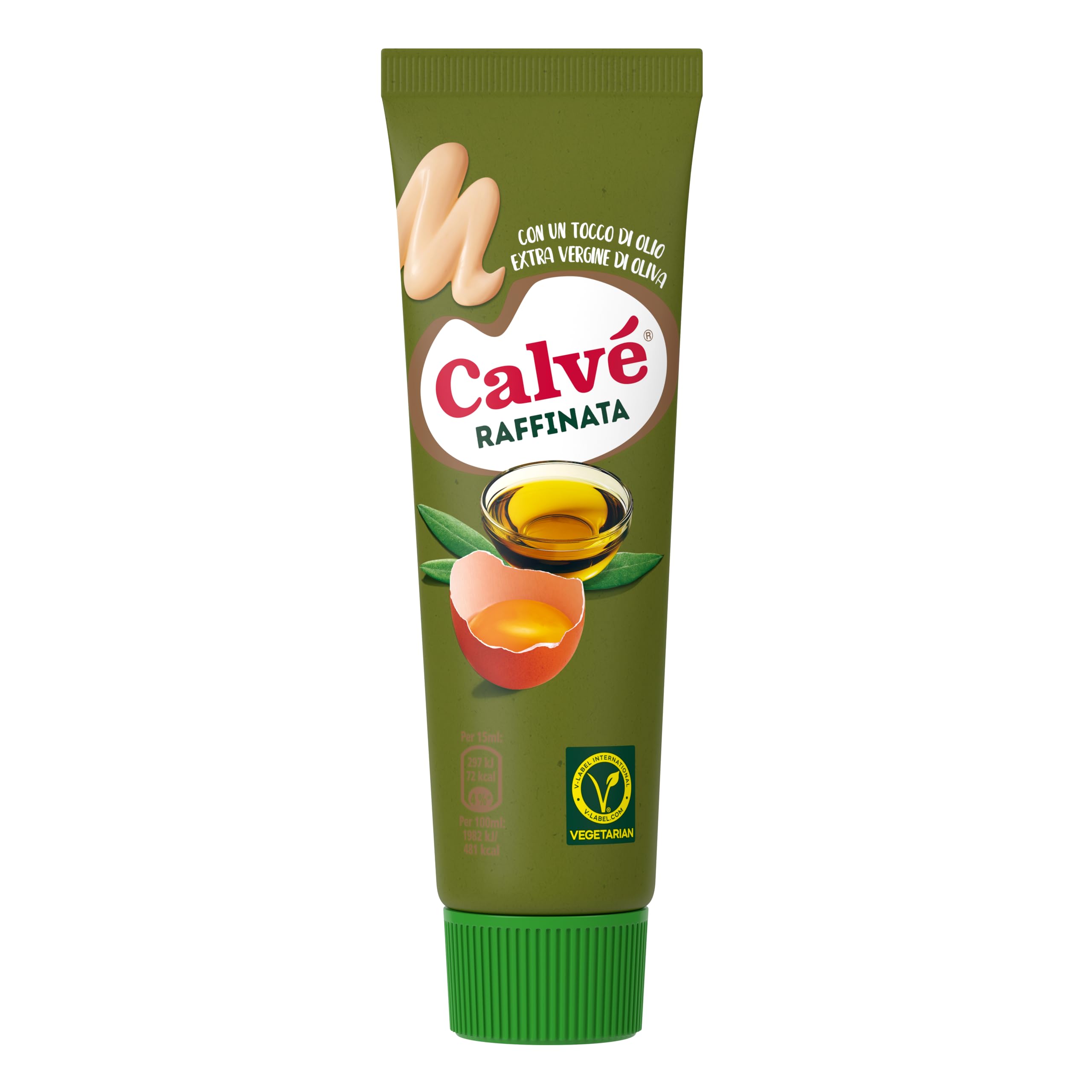 Calvé Maionese Raffinata Extra Vergine, Formato 150 ml, con Aggiunta di Olio Extravergine d'Oliva, Ideale con Carne e Verdure, Senza Glutine, Vegetariano 150ml