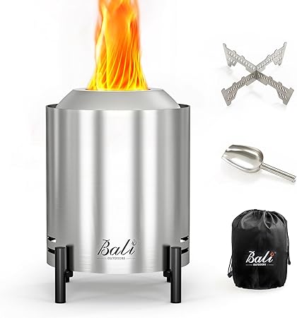 BALI OUTDOORS Tabletop Fire Pit Small Table Top Firepit Outdoor Smokeless Firepit Patio