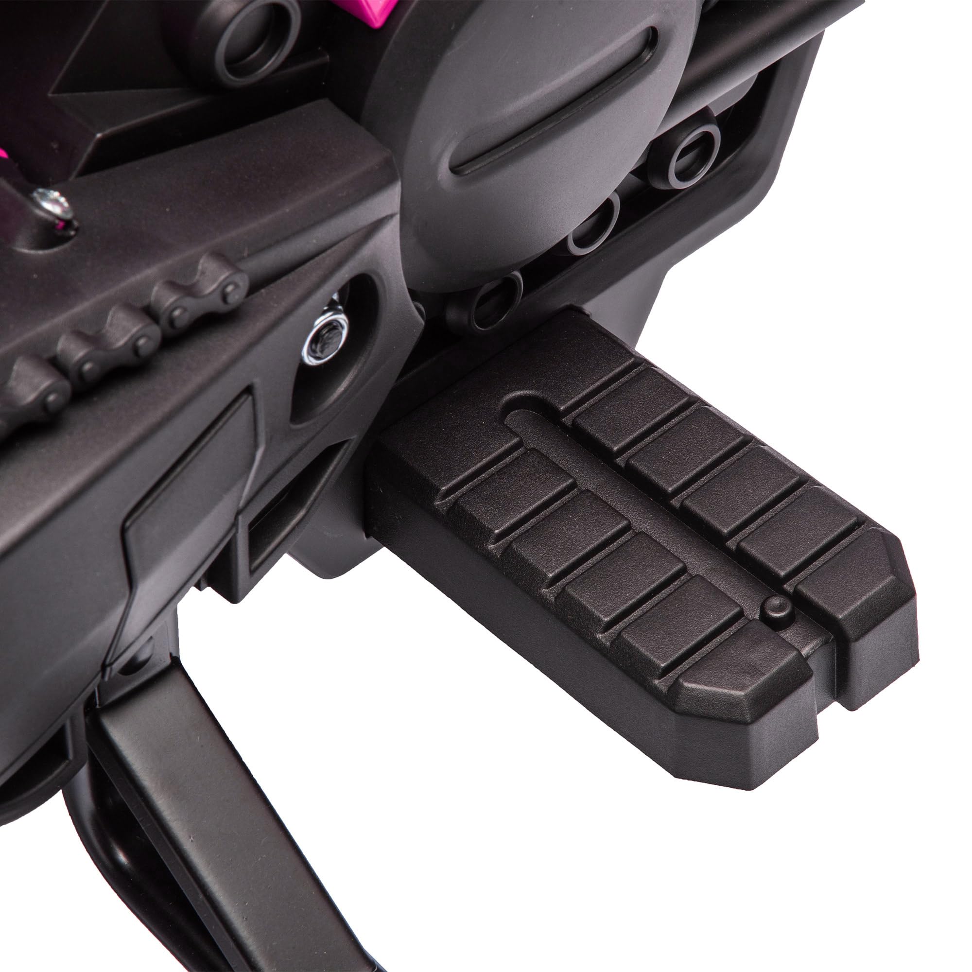 AIYAPLAY Moto électrique Enfants 6V 2 Moteurs avec klaxon Roues d'entraînement 3-8 Ans 30KG Rose