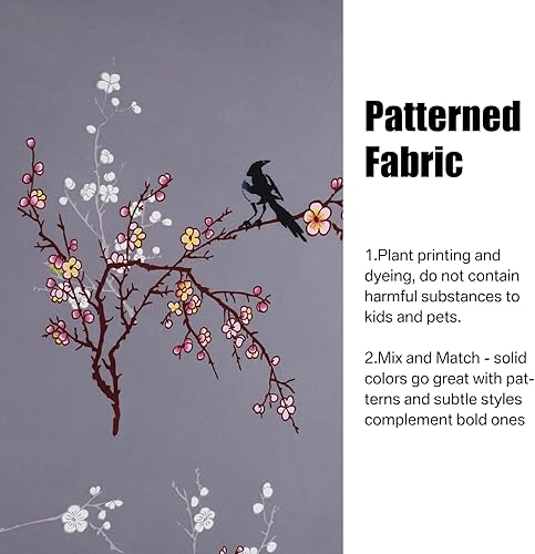 Miniatura 3 de Neween Fundas para sofás, Funda de sofá estampada lavable, funda de sofá suave para sofá de 2 asientos y sofá biplaza (ramas de flores gris)