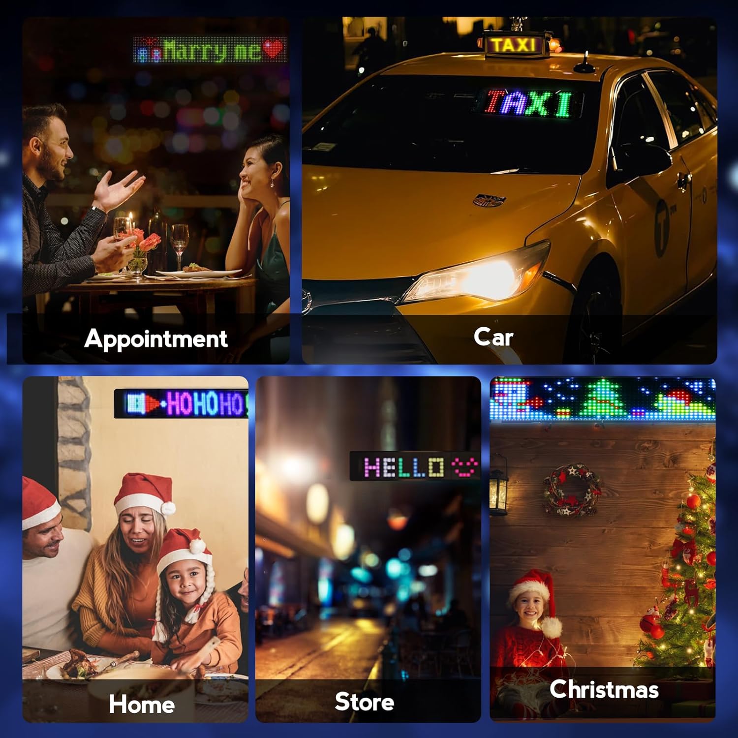 Programmable LED Scrolling Sign for Car,Flexible USB 5V LED Store Sign Bluetooth App Control Custom Text Pattern Animation Huge Bright Advertising LED Signs Display for Store Car Bar Hotel (27''x5'') - Image 8