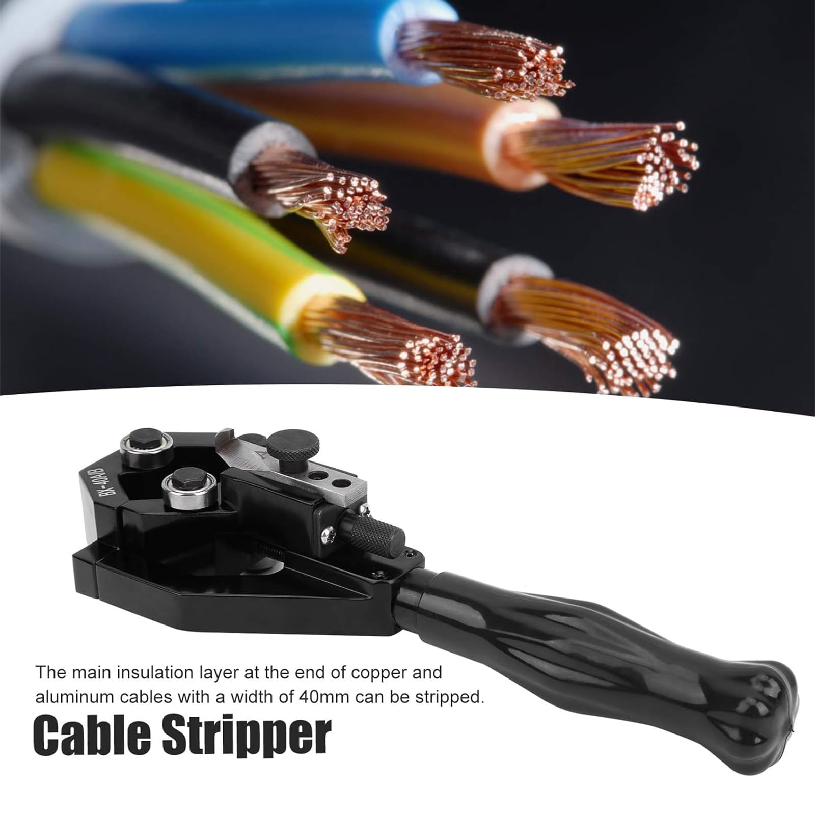 Máquina Pelacables, Pelacables Manual para Cables de 10 kV, Herramienta de Corte rotativa portátil, Cuchillas multifunción de 22-40 mm.