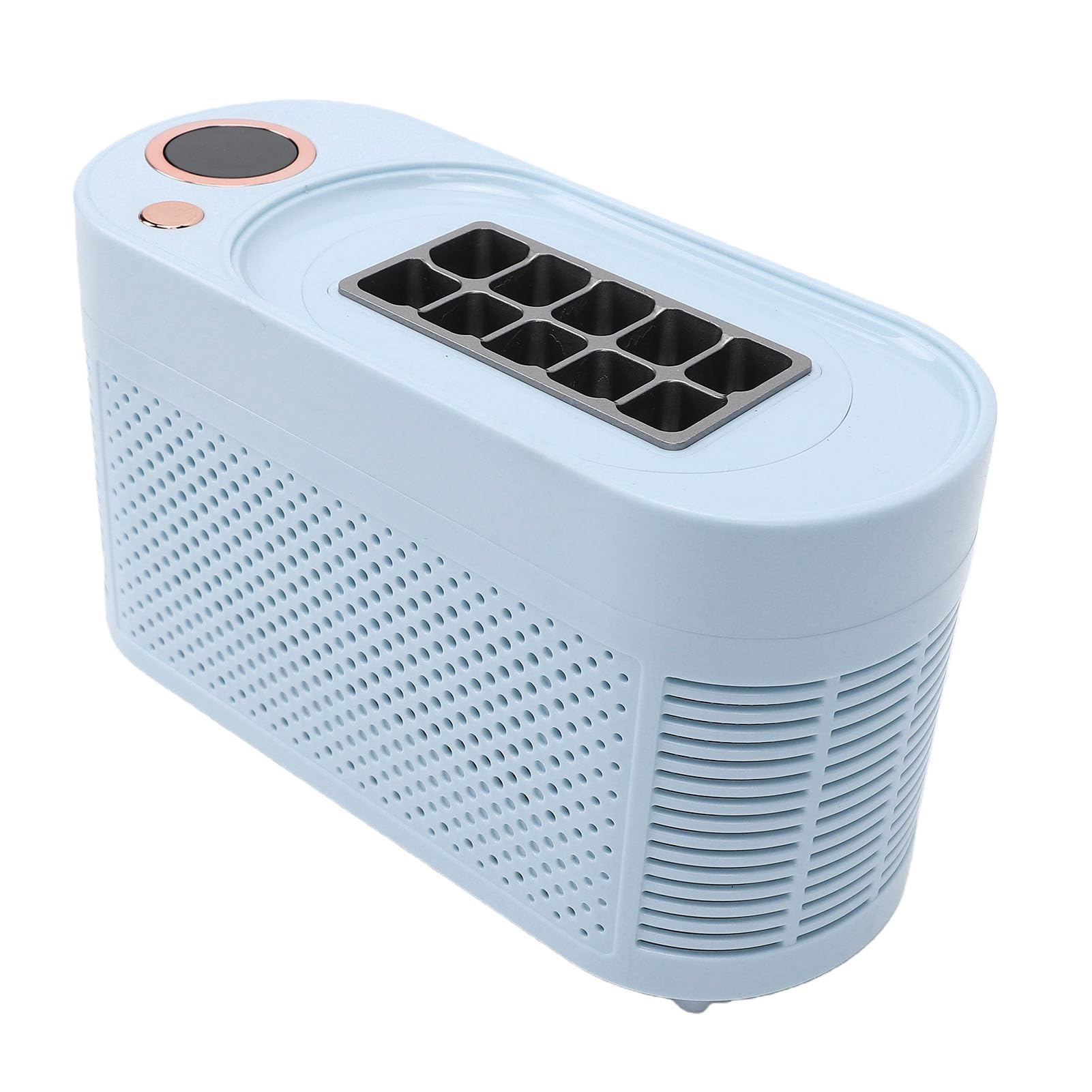 Cocoarm Macchina per il Ghiaccio Portatile da Banco Mini Macchina per il Ghiaccio Compatta per L'ufficio Domestico Campeggio con Doppia Opzione di Alimentazione Uso Domestico per (Spina europea)