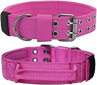 Vista 8 de Collar táctico para perro, collar militar ajustable para perro, collar de entrenamiento de nailon suave con parche, collares de hebilla de metal