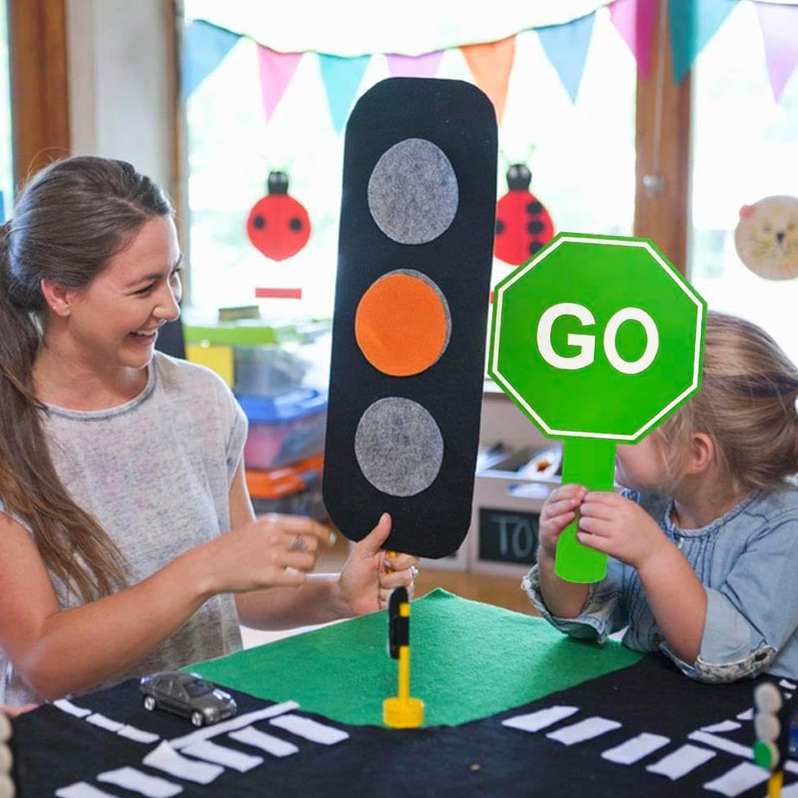 Griff für Stopp-and-go-Schild - 10 Stück wasserdichte Verkehrszeichen für Schulassistenten, doppelseitiges Schaumstoffschild in Lutscherform | -and-go pe Schild