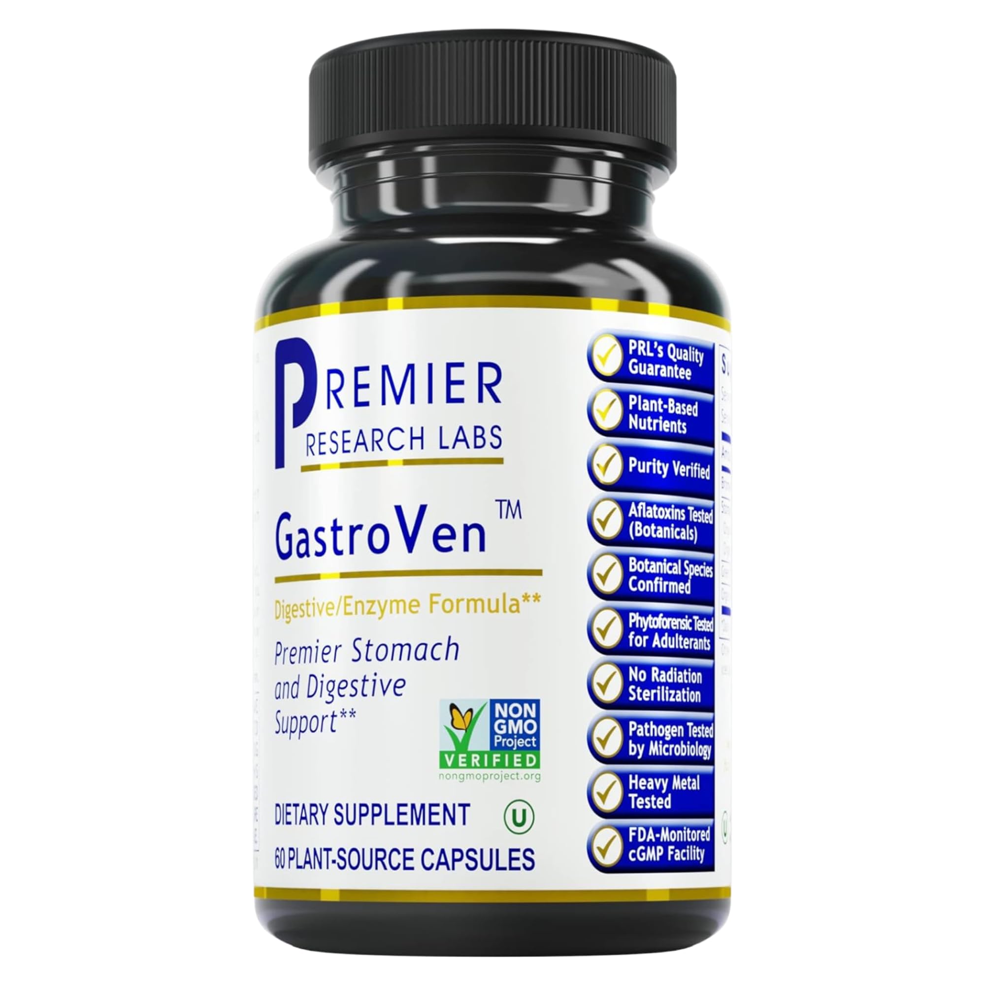 Premier Research Labs GastroVen - Digestive Health Supplement - 60 Capsules