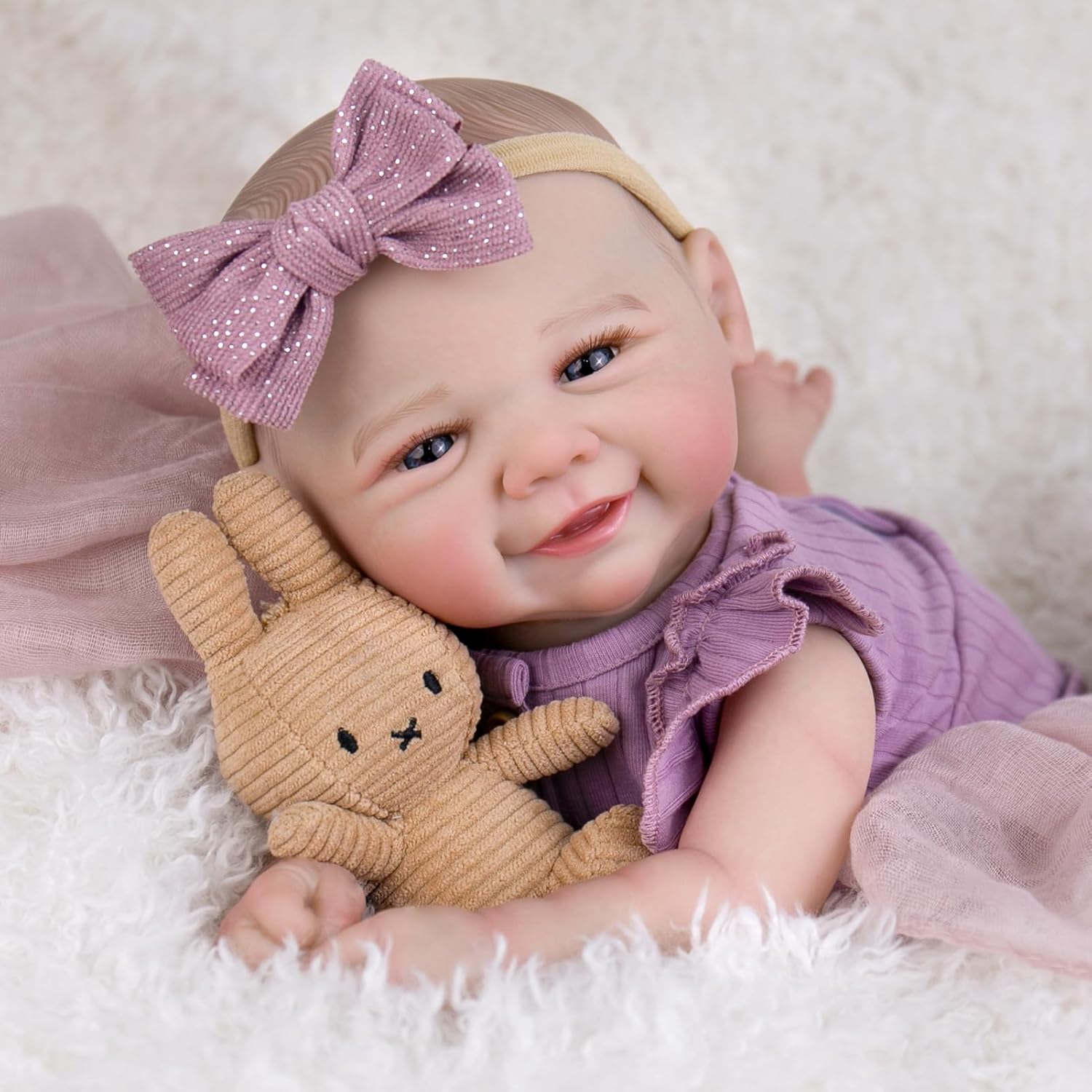UOFTKIZ Lifelike Reborn Baby Dolls - 20" Realistic Girl Baby Doll with Feeding Kit, Real Looking Baby Dolls with Cloth Body, Choice for Kids 3+, Grandparents, New-Parents