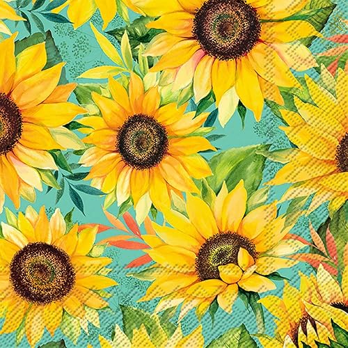 IHR Ideal Home Range - Servilletas desechables de 3 capas de papel para fiestas, 5 x 5 pulgadas, color verde Vincent, 20 unidades