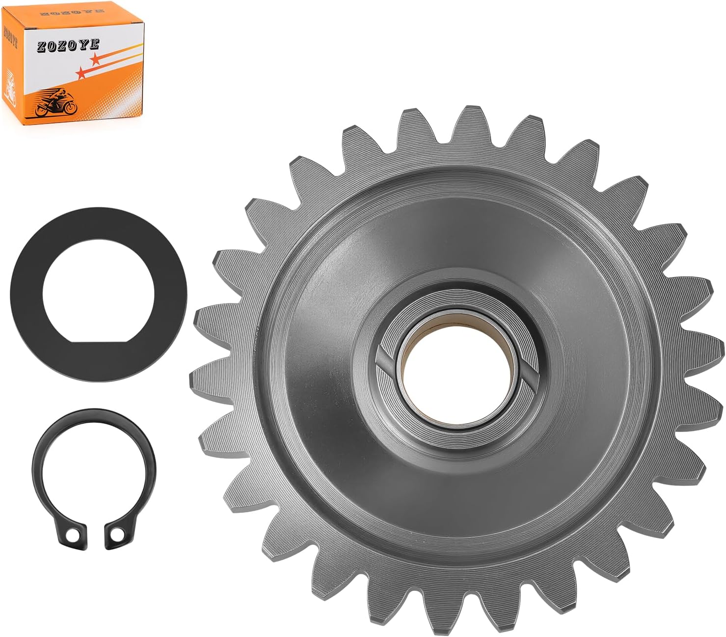 Idle Gear Starter Idler Kicker & Washer Clip For Yamaha Banshee 350 YFZ350 RZ350 1984-2006 4L0-15651-00-00