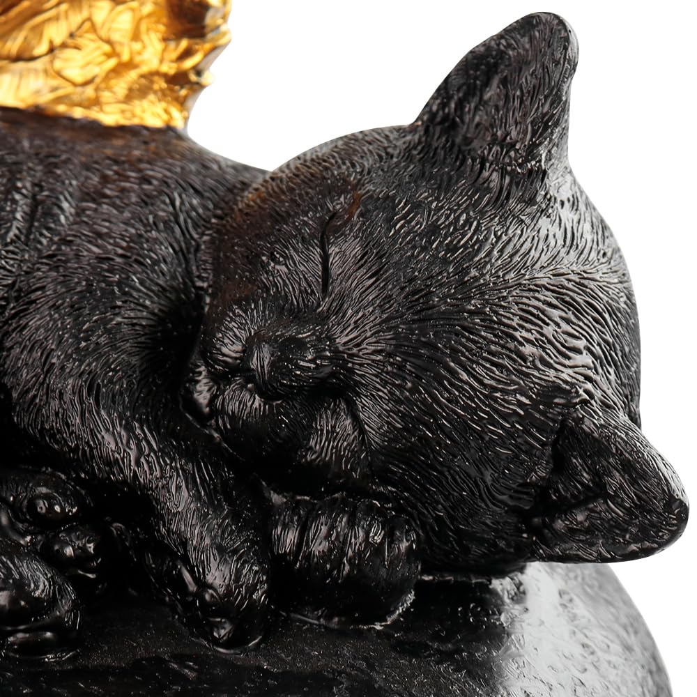 Personalisierte Haustierurnen für Katzen – schlafende Engel-Katzen-Urnen für Asche – Harz-Ascherbox – Kleintierurne