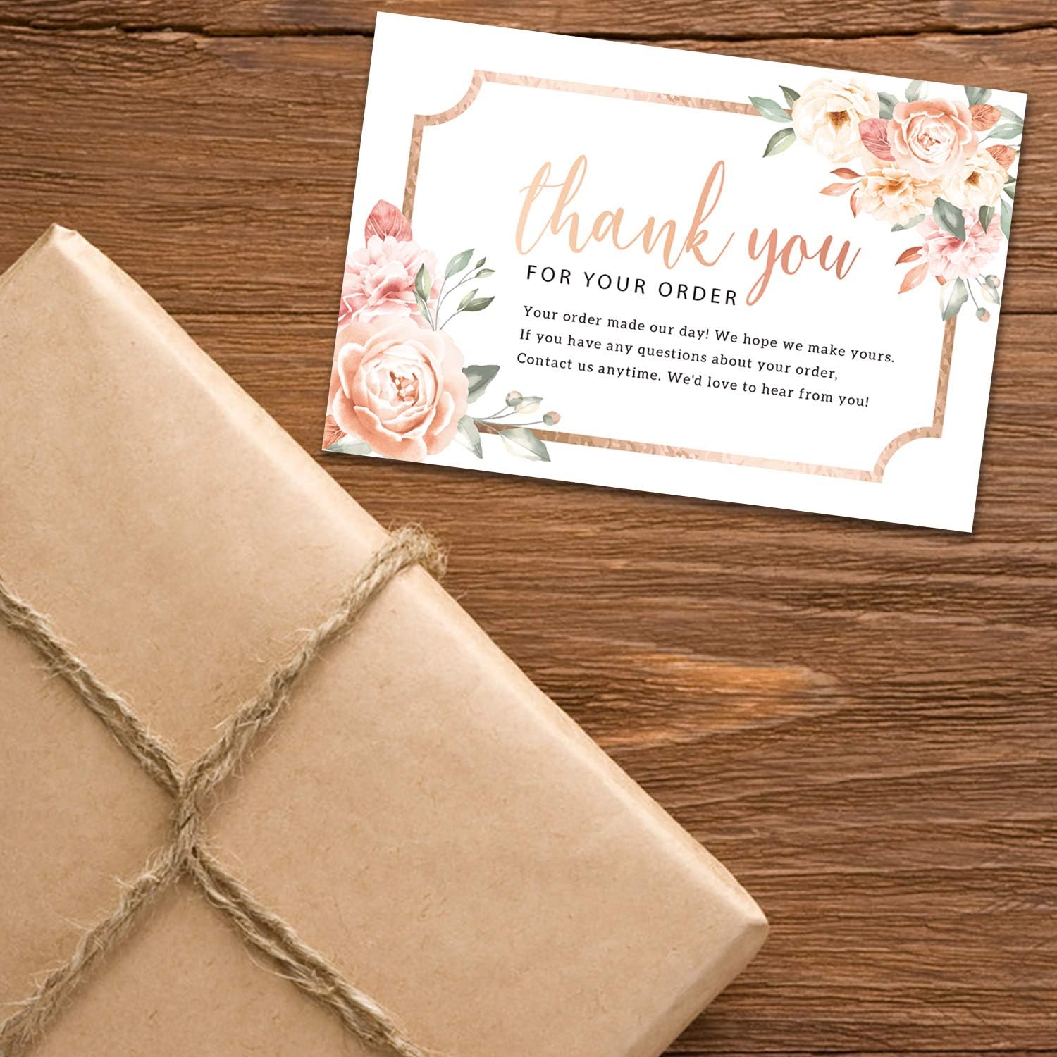 Antgiftshop 50 PCS Thank You for Your Order Cards - Image 4