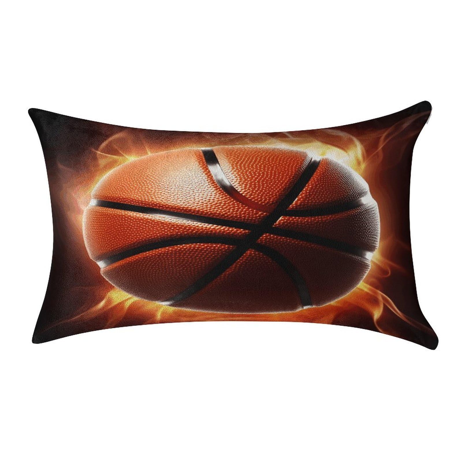 VstaDank Basketball Throw Pillow Cover 12"×20" Ultra Soft Pillowcase Cozy Lumbar Pillow Shell Gold Velvet Exquisite Decorative Cushion Sham Protector for Couch Sofa Bedroom