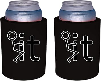 Fck It Thick Foam Can Coolie 2 Pack Black