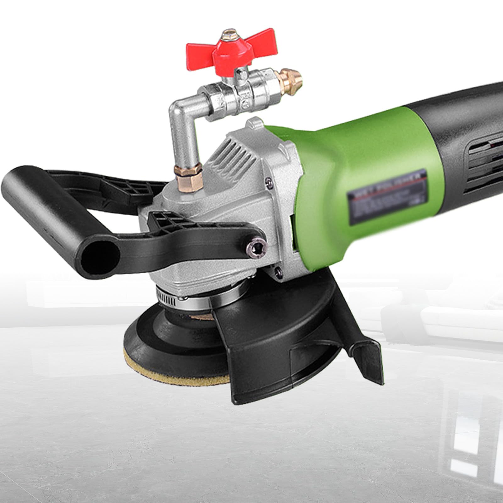 Sjyclaviger Concrete Countertop Wet Polisher, Wet Polisher Variable Speed Grinder, Machine φ125mm Concrete Grinder Polisher Grinder, For Concrete Granite Marble Tile Polish Upper-A