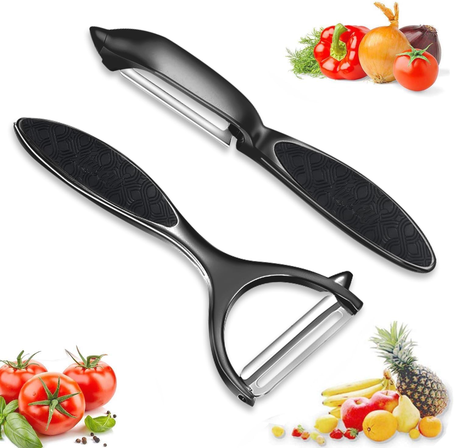 Potato Peelers Vegetable Peeler, Premium Stainless Steel Y-Shaped Rotatable Multifunctional Apple Peeler