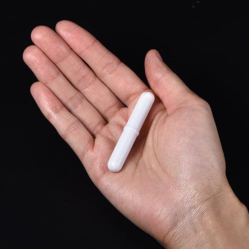 Miniatura 5 de MECCANIXITY Agitador magnético Mezclador Barra de agitación 55 mm (2.17 ") x9mm con imán de recubrimiento en forma de anillo blanco para laboratorio
