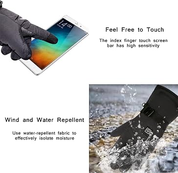 Winter Warm Gloves Touchscreen Anti Slip Windproof Warm Thermal Gloves Cold Weather Driving Gloves Cycling Gloves Running Gloves for Men Women