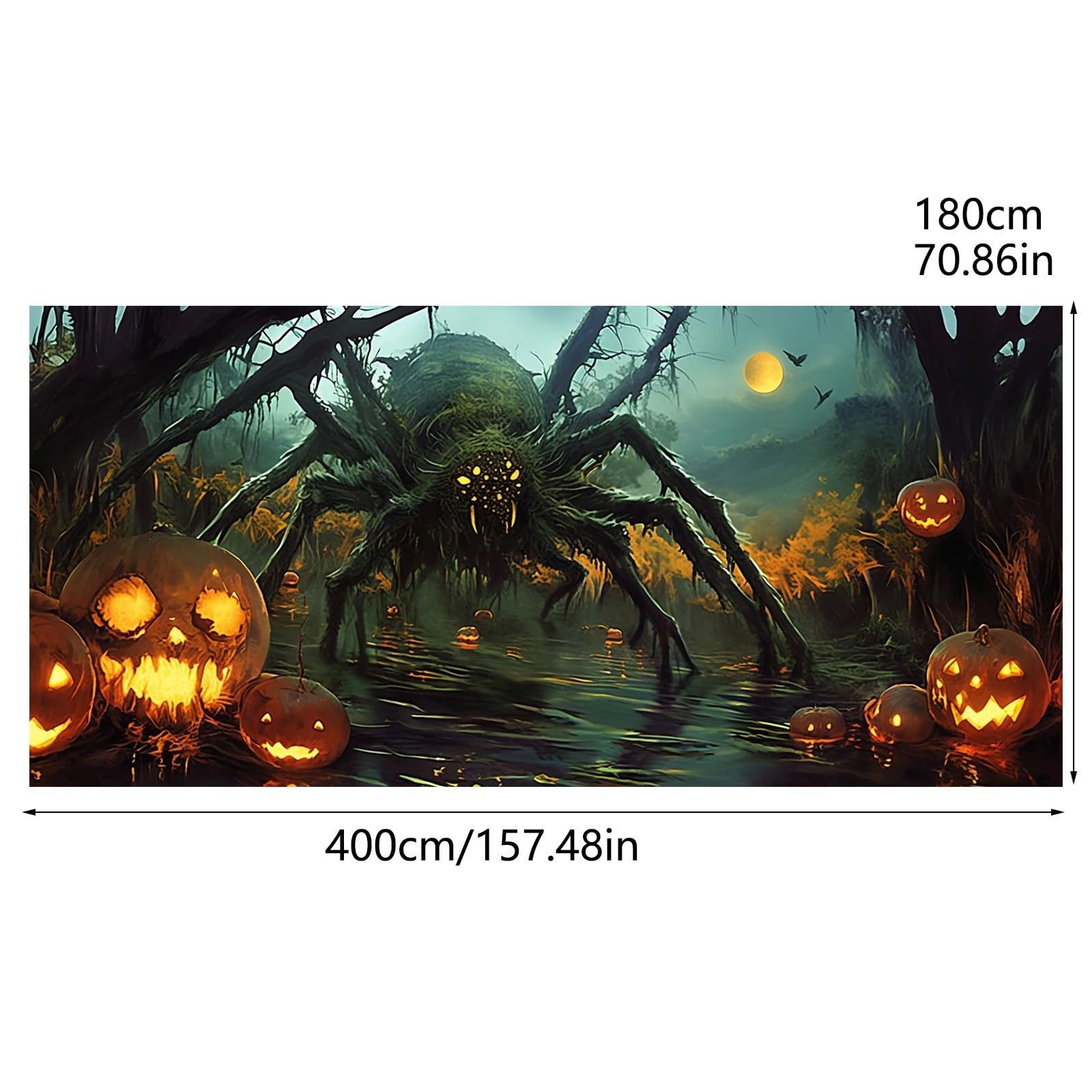 Letrero de Halloween para garaje que combina un diseño exquisito con materiales duraderos que te ayuda a crear un excelente fondo de fotos navideñas