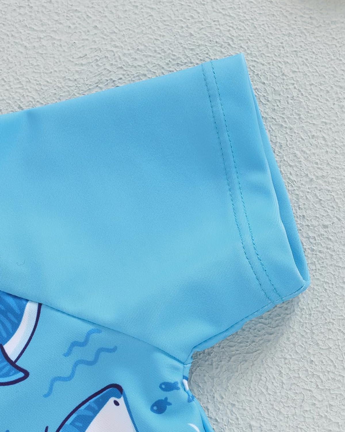 WYTbaby Kostium kąpielowy dla niemowląt, dwuczęściowy, z ochroną UV, z krótkim rękawem, z kapeluszem przeciwsłonecznym
