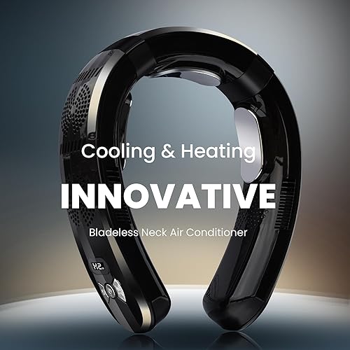 Miniatura 2 de Lazyduck Innovador aire acondicionado de cuello, ventilador de enfriamiento semiconductor sin aspas con 3 núcleos y 5 turbos, batería de 6000 mAh