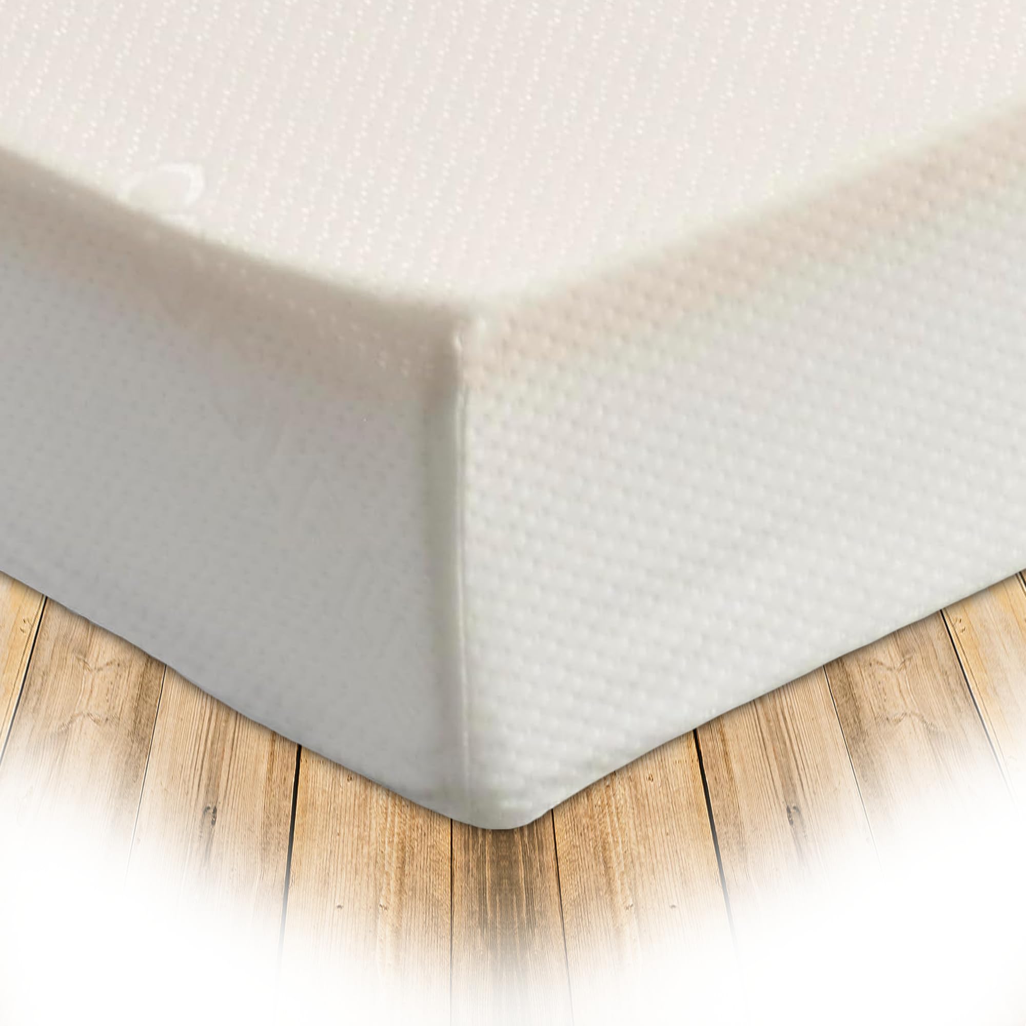 Starlight Beds 15cm King Size Memory Foam Mattress with 5” Firm Foam Base and 1” Memory Foam. Medium-Firm All Foam Mattress with White Removeable Cover (ZC51) (5ft x 6ft6, 150cm x 200cm)
