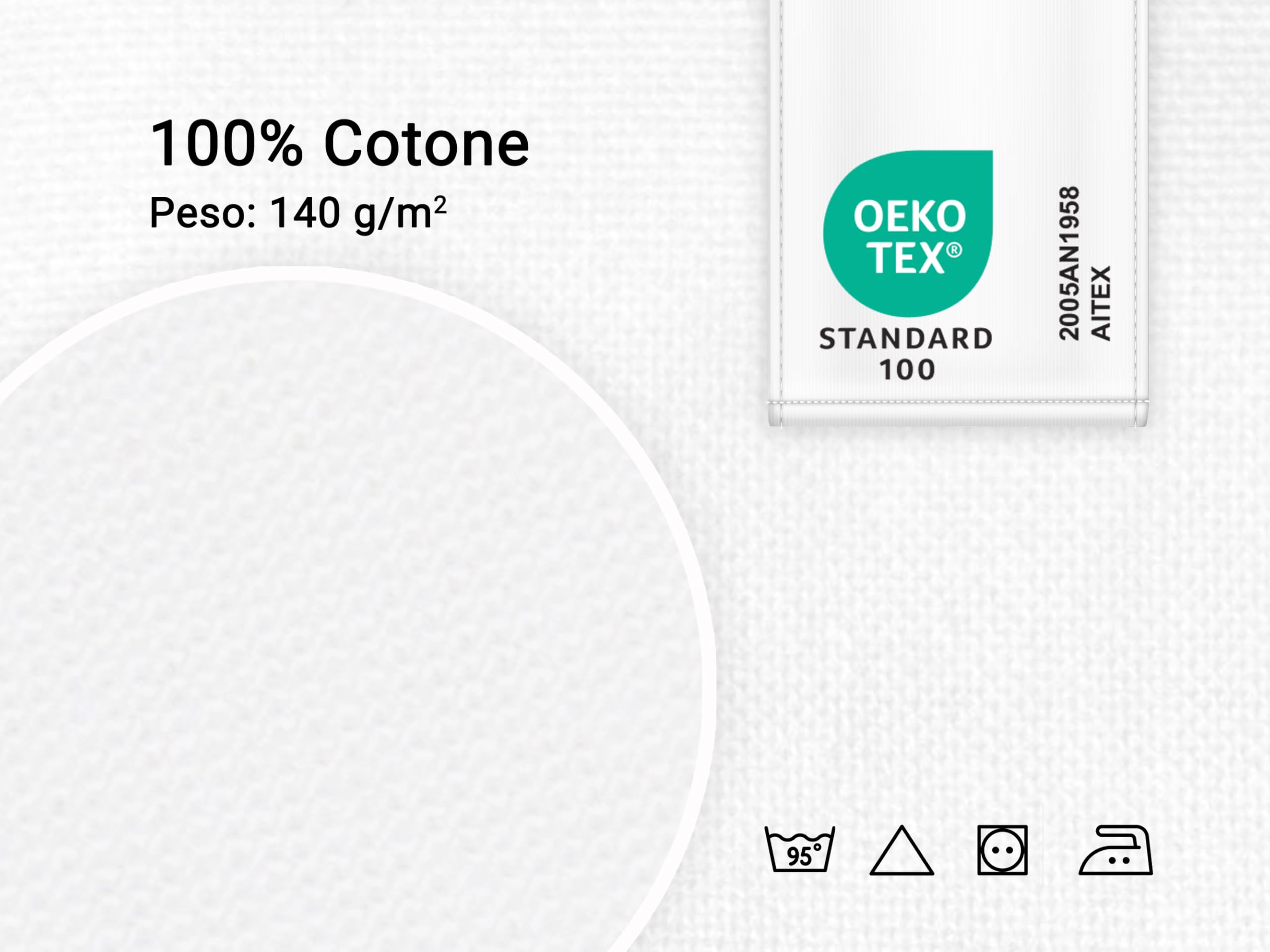 ZOLLNER Lenzuolo sopra per l'estate - coprimaterasso in cotone - 180x290 cm - bianco - senza elastico - in cotone - certificato OEKO TEX (R) - in qualità alberghiera