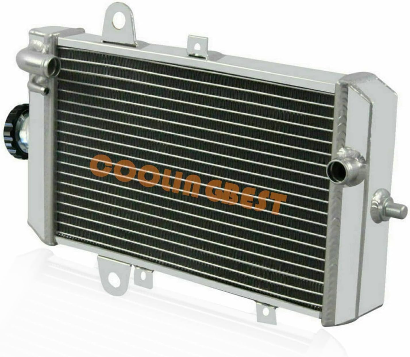 Aluminum Radiator for 2013-2018 Yamaha Raptor 700 700R YFM700, 1 Row Core Crossflow Radiators 2014 2015 2016 2017