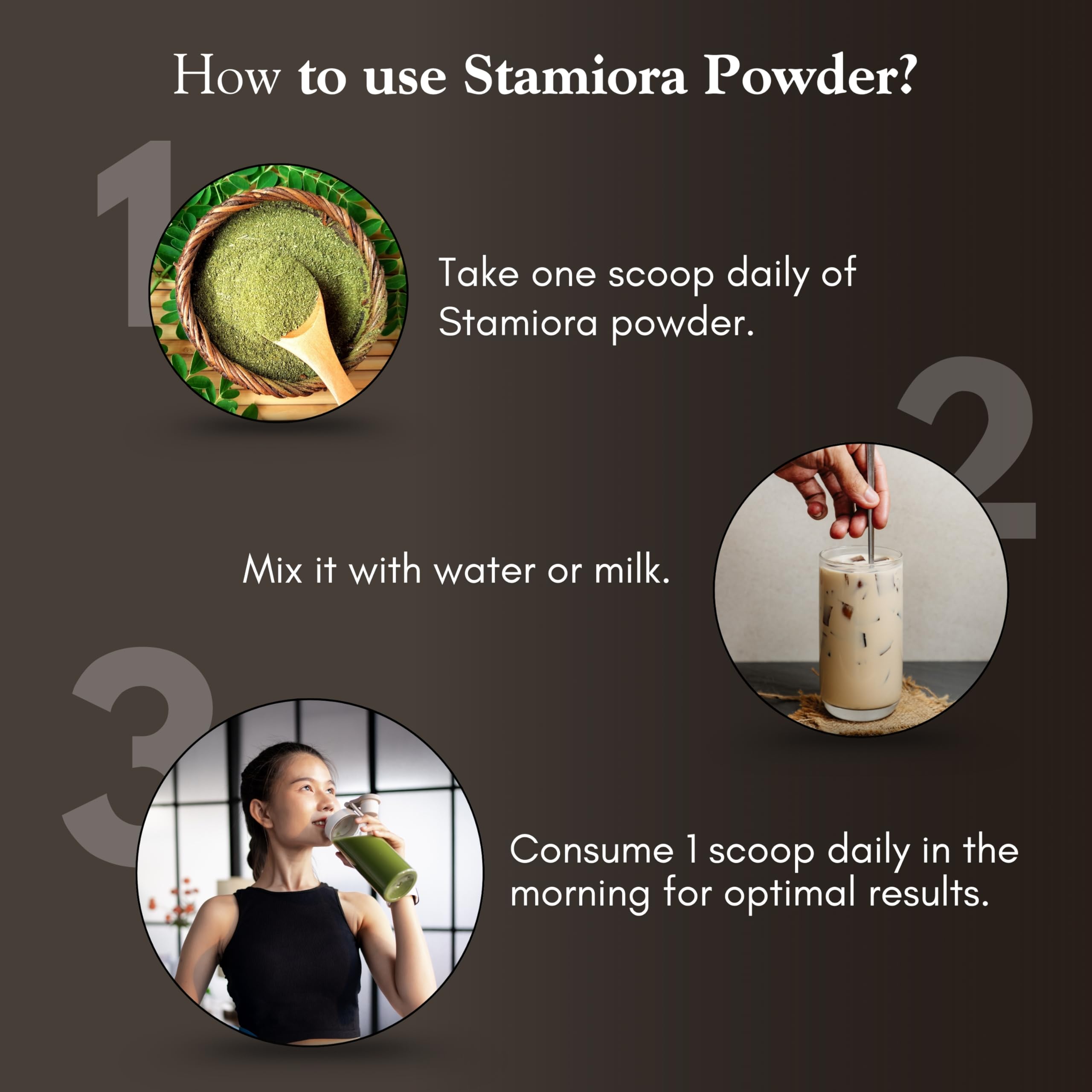 ORGANIC SPREE Stamiora Powder – 150 g (5.3 oz) | USDA Organic Certified | Ayurvedic Herbal Blend of Gokshura, Safed Musli, Ashwagandha, Guduchi & Moringa — Amazon image 7