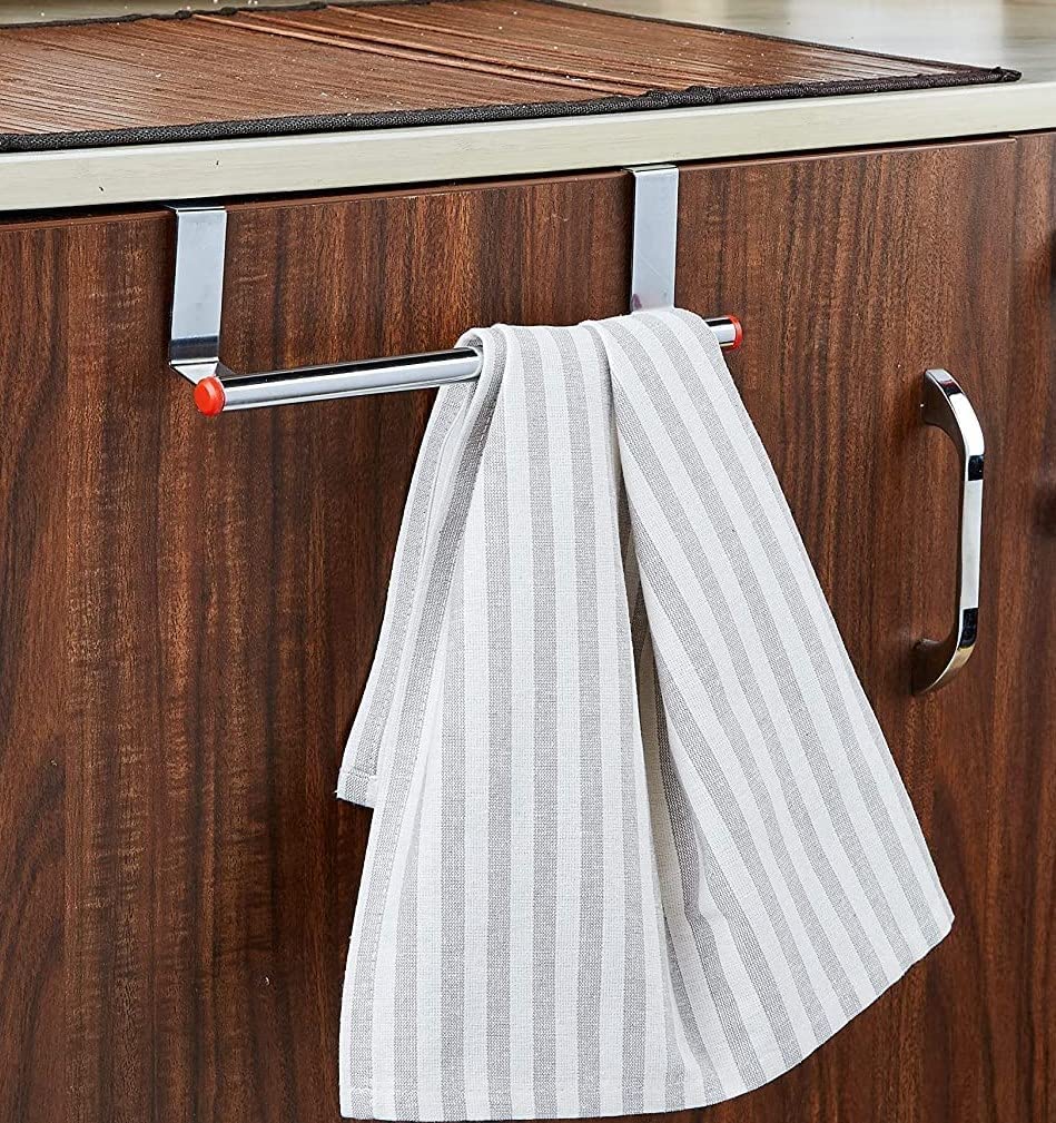 Leawall Stainless Steel Towel Holder Cabinet Hanger Over Door Kitchen Hook Drawer Storage/Towel Bar (Small, 28 CM-11 inch) (B0CFB92GNL) Amazon Price History, Amazon Price Tracker