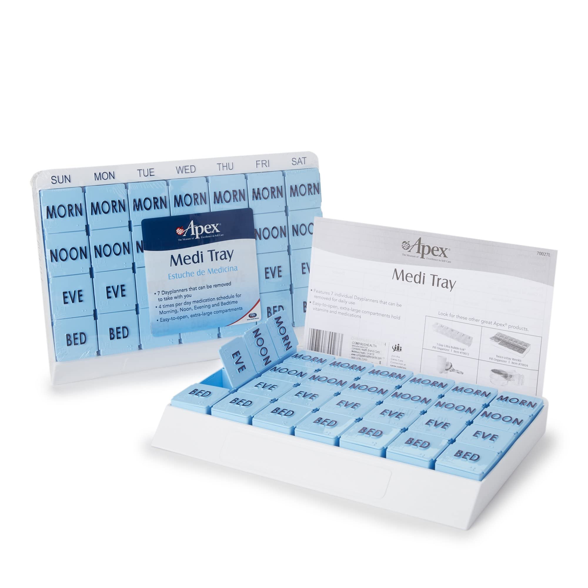Pill Organizer 7 Day 4 Dose 70027L - Case of 48