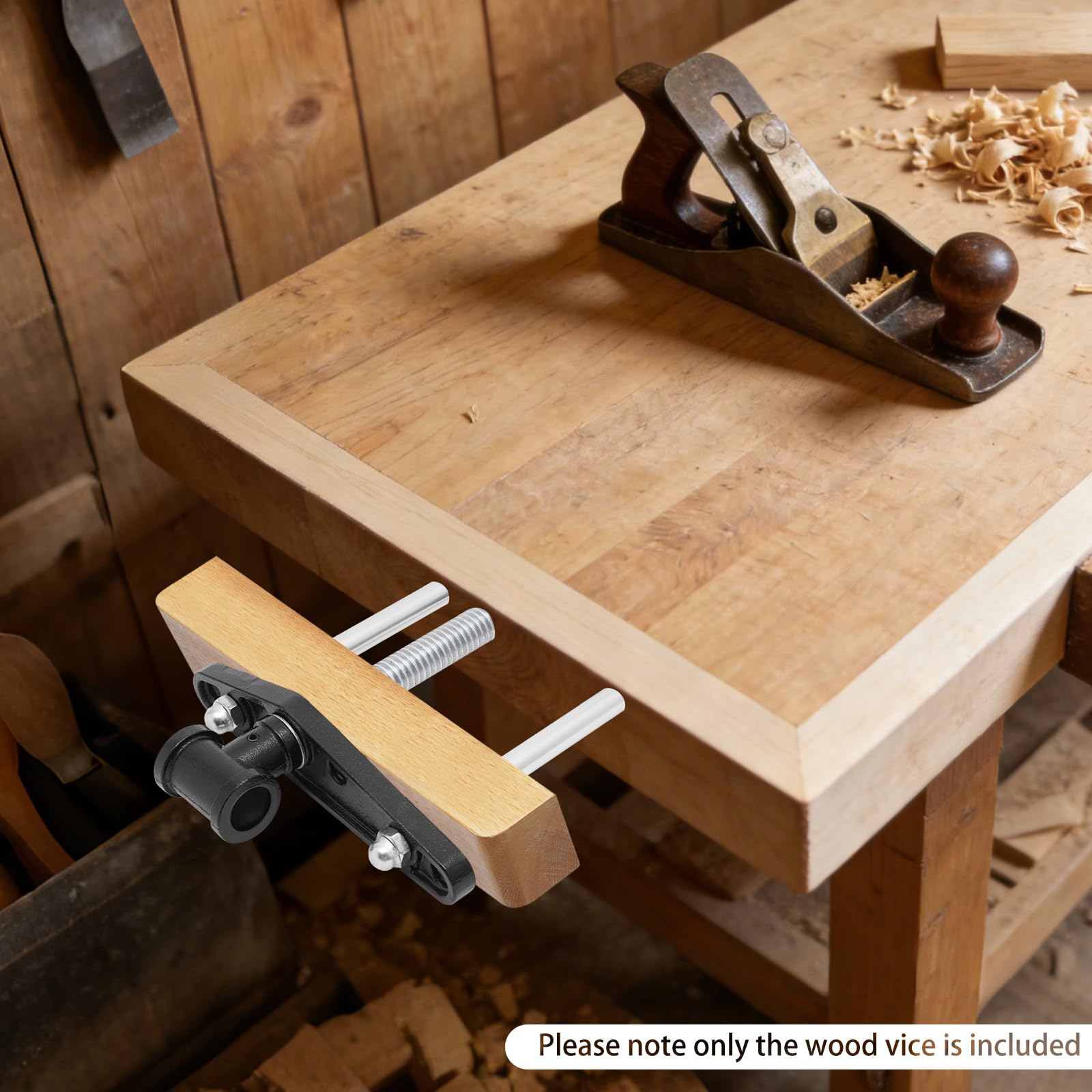 Pinze anteriori, ganasce per banco da lavoro, 10", morsa in legno per pialla, morsa in metallo per lavori in legno come piallare, segare, tronchi, legno